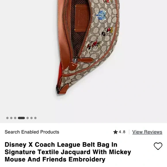 Coach Belt Bag with Mickey Mouse Embroidery - Picture 2 of 7